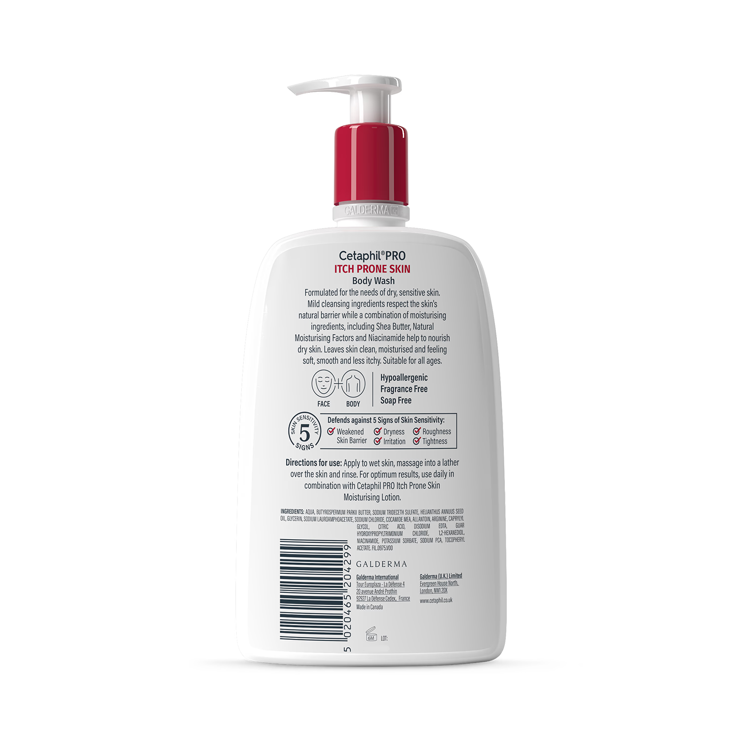 Cetaphil Pro Itch Prone Skin Body Wash 295ml
