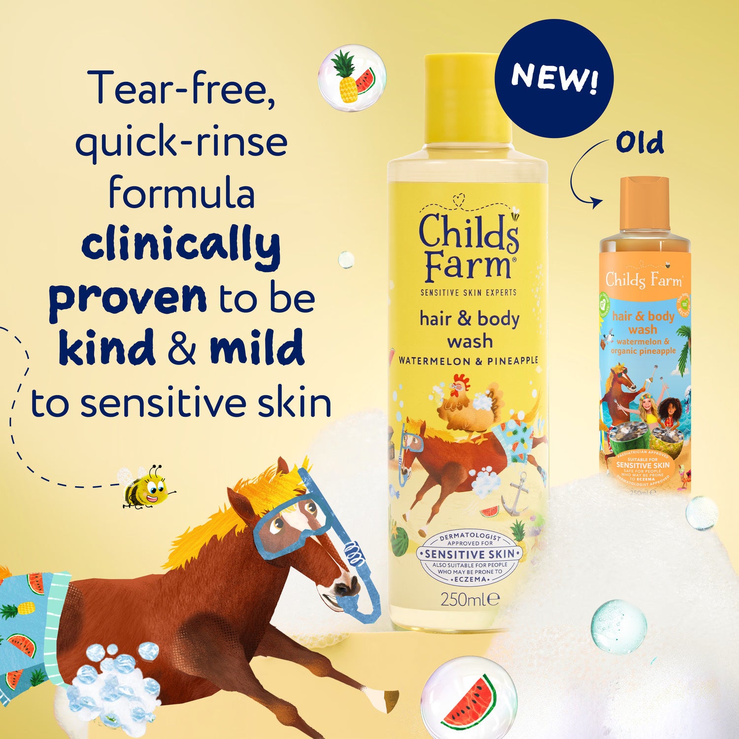 Childs Farm Hair Body Wash Watermelon Pineapple 250ml