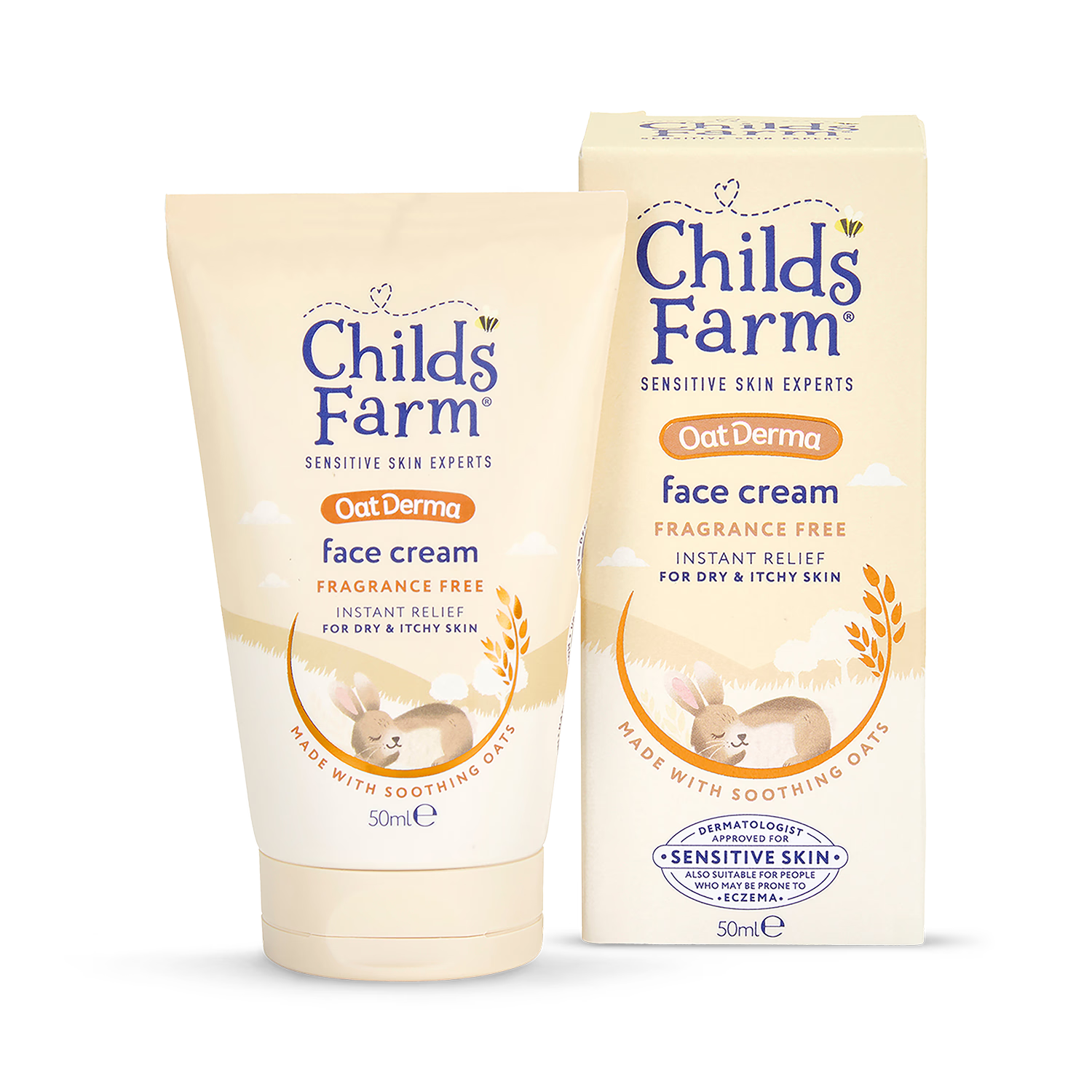 Childs Farm Oatderma Face Cream Fragrance-Free 50ml