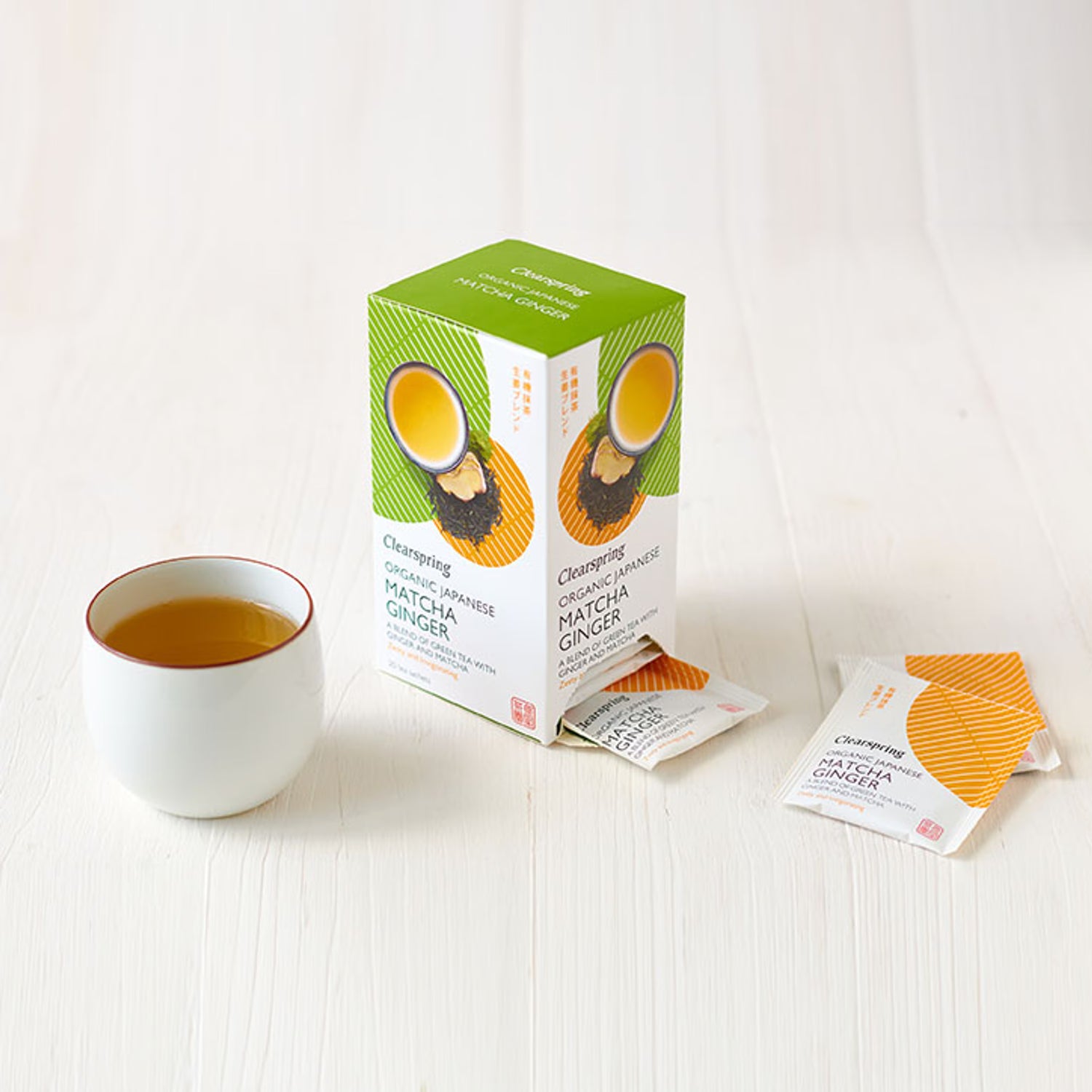 Clearspring Organic Japanese Matcha Ginger Green Tea 20 Tea Bags