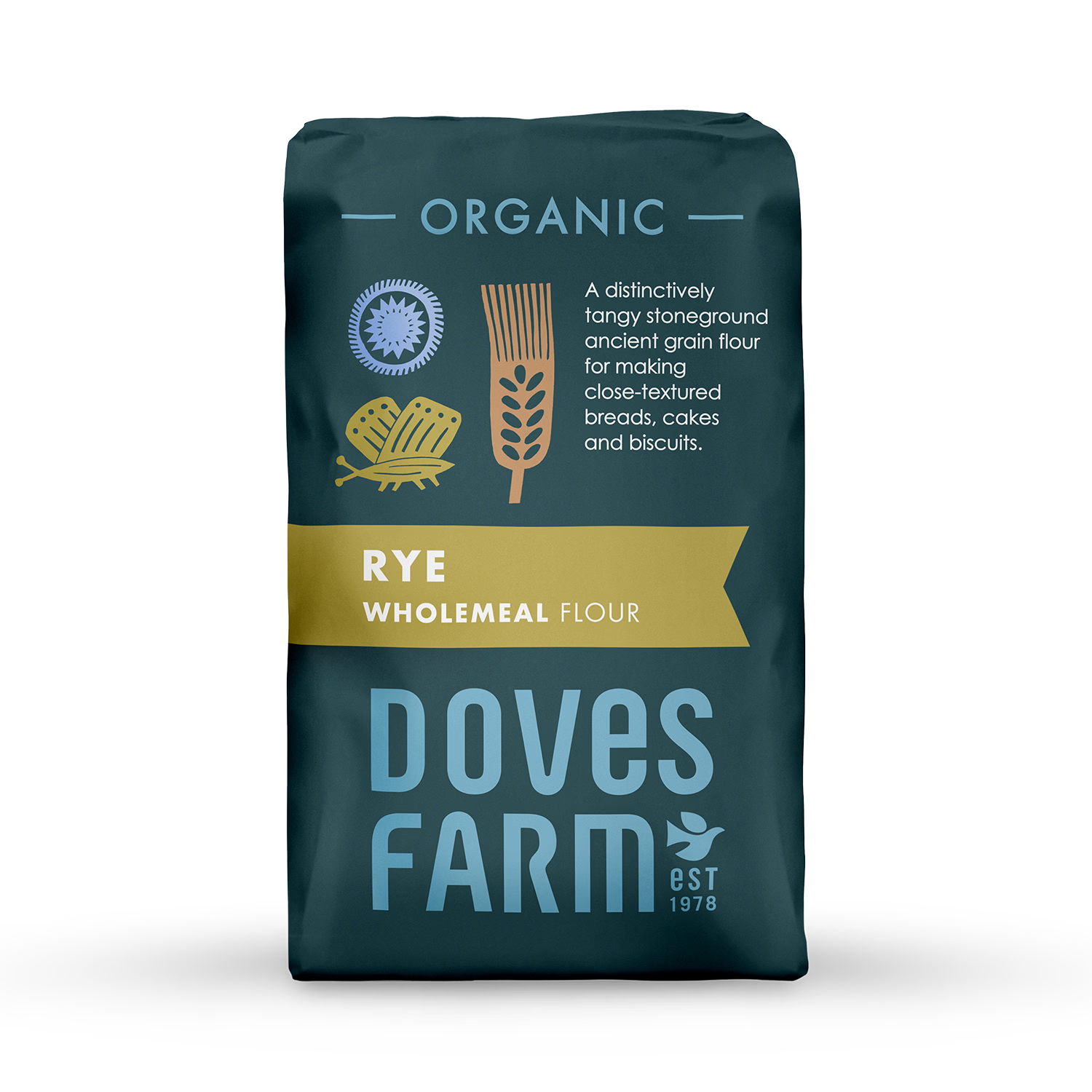 Doves Farm Organic Wholemeal Rye Flour 1kg