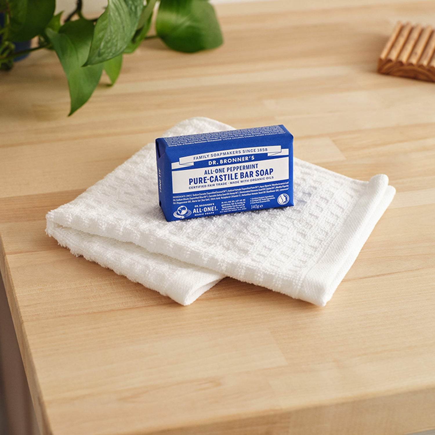 Dr Bronner All-One Peppermint Pure-Castile Bar Soap 140g