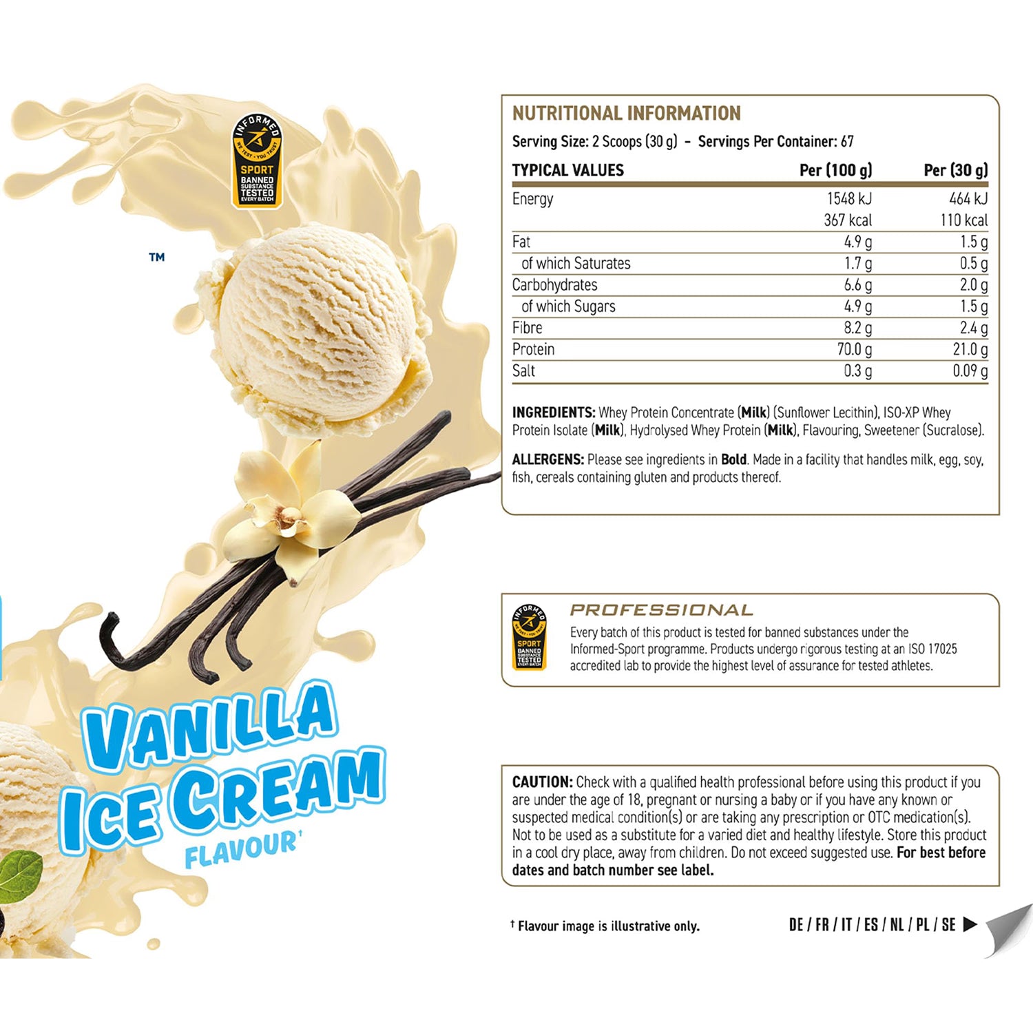 Critical Whey Protein Powder Vanilla Ice Cream 2kg