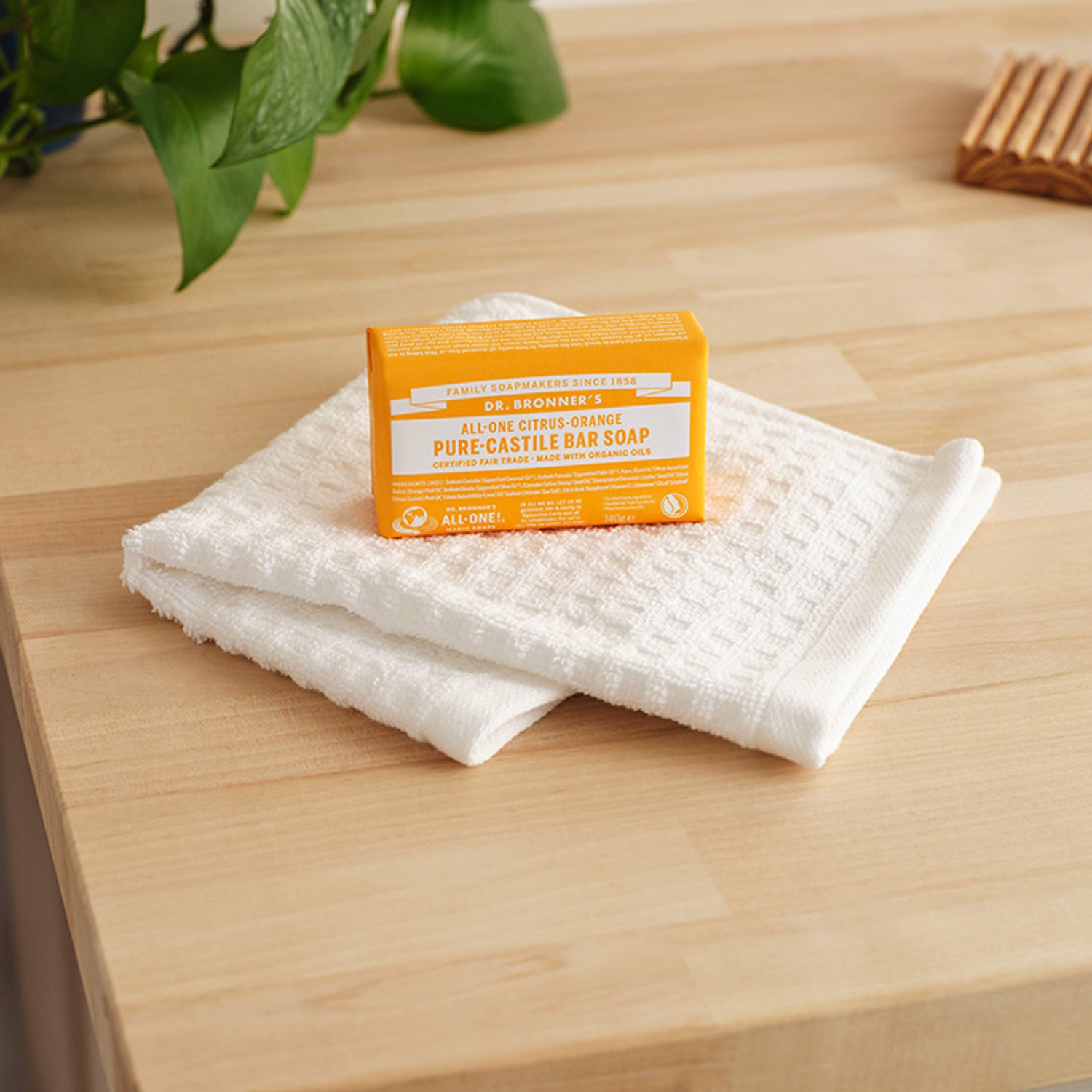 Dr Bronner All-One Citrus-Orange Pure-Castile Bar Soap 140g