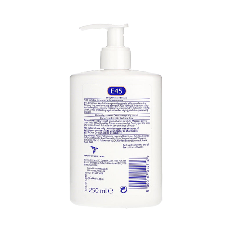 E45 Emollient Wash Cream 250ml