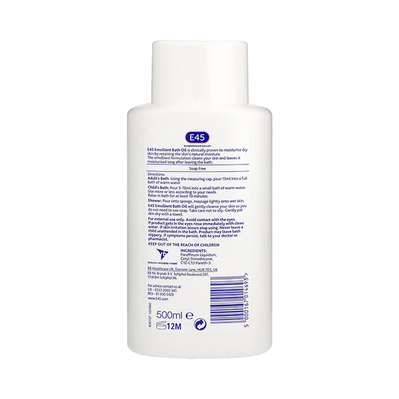 E45 Emollient Bath Oil 500ml