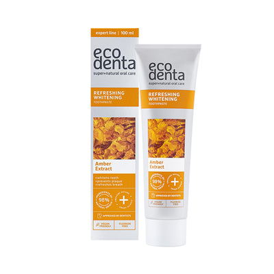 Holland & Barrett Ecodenta Refreshing Whitening Toothpaste With Amber Extract 100ml- Buy online at McGrocer