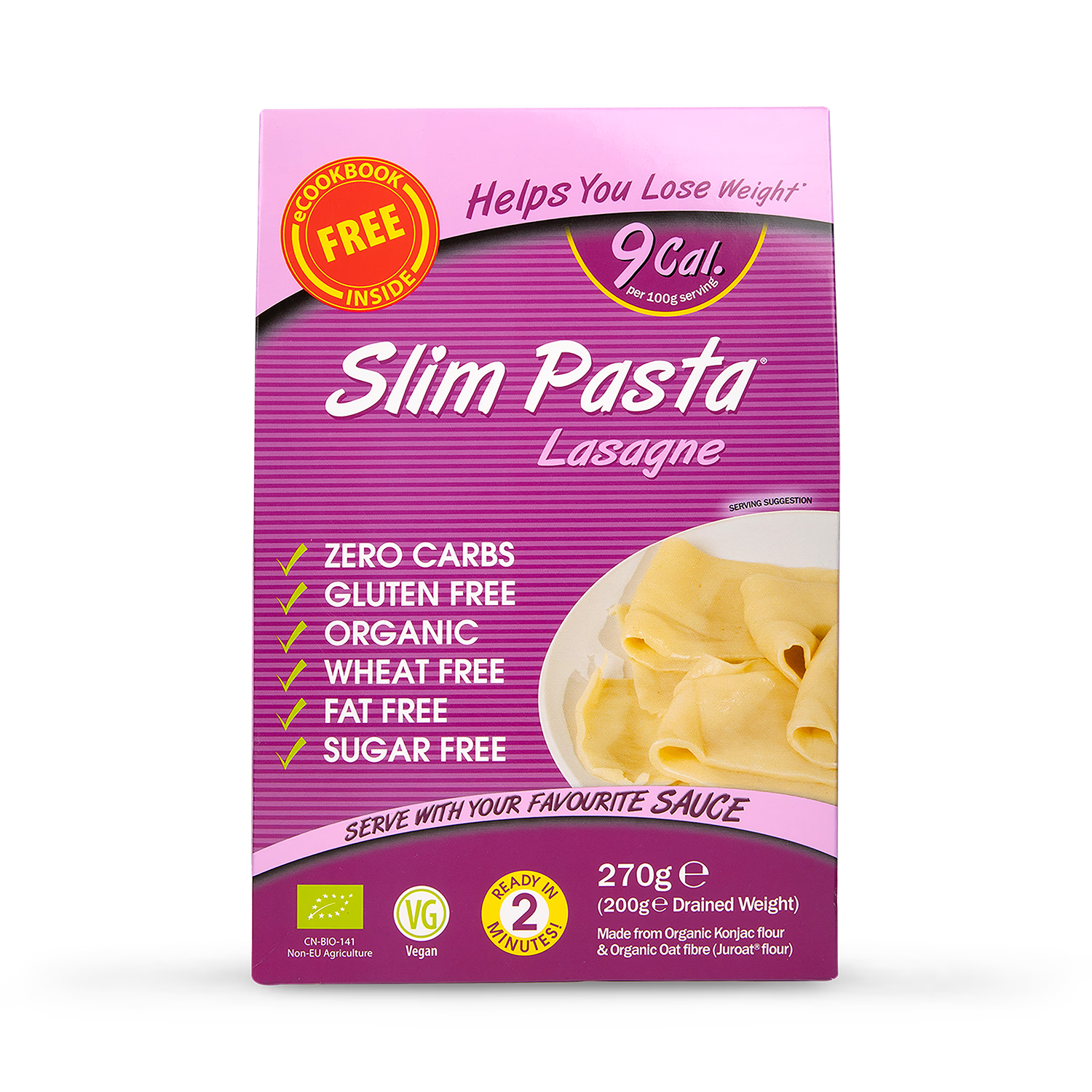 Eat Water Organic Slim Pasta Lasagne 270g