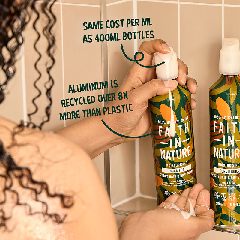 Faith in Nature Shea Argan Shampoo - 500ml Aluminium