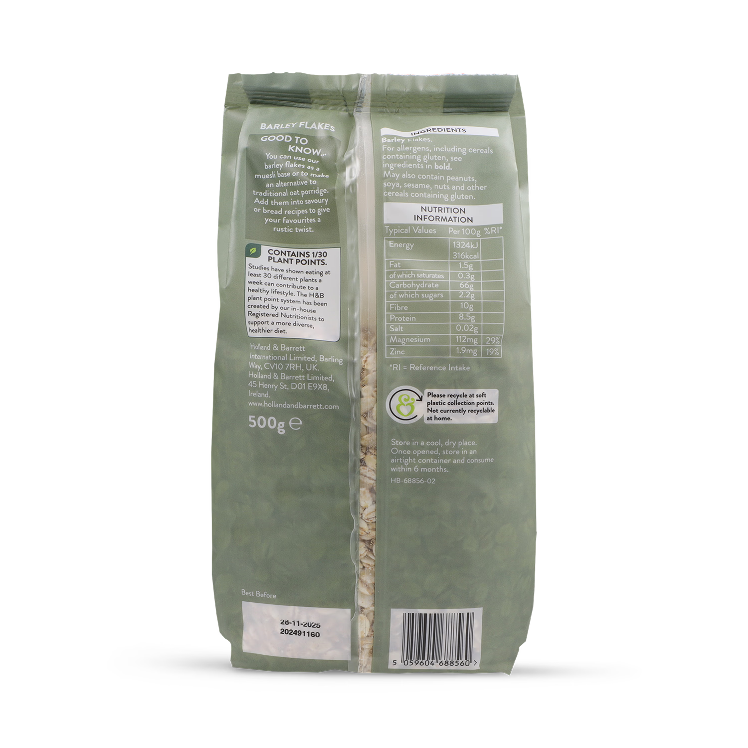 Holland Barrett Barley Flakes 500g