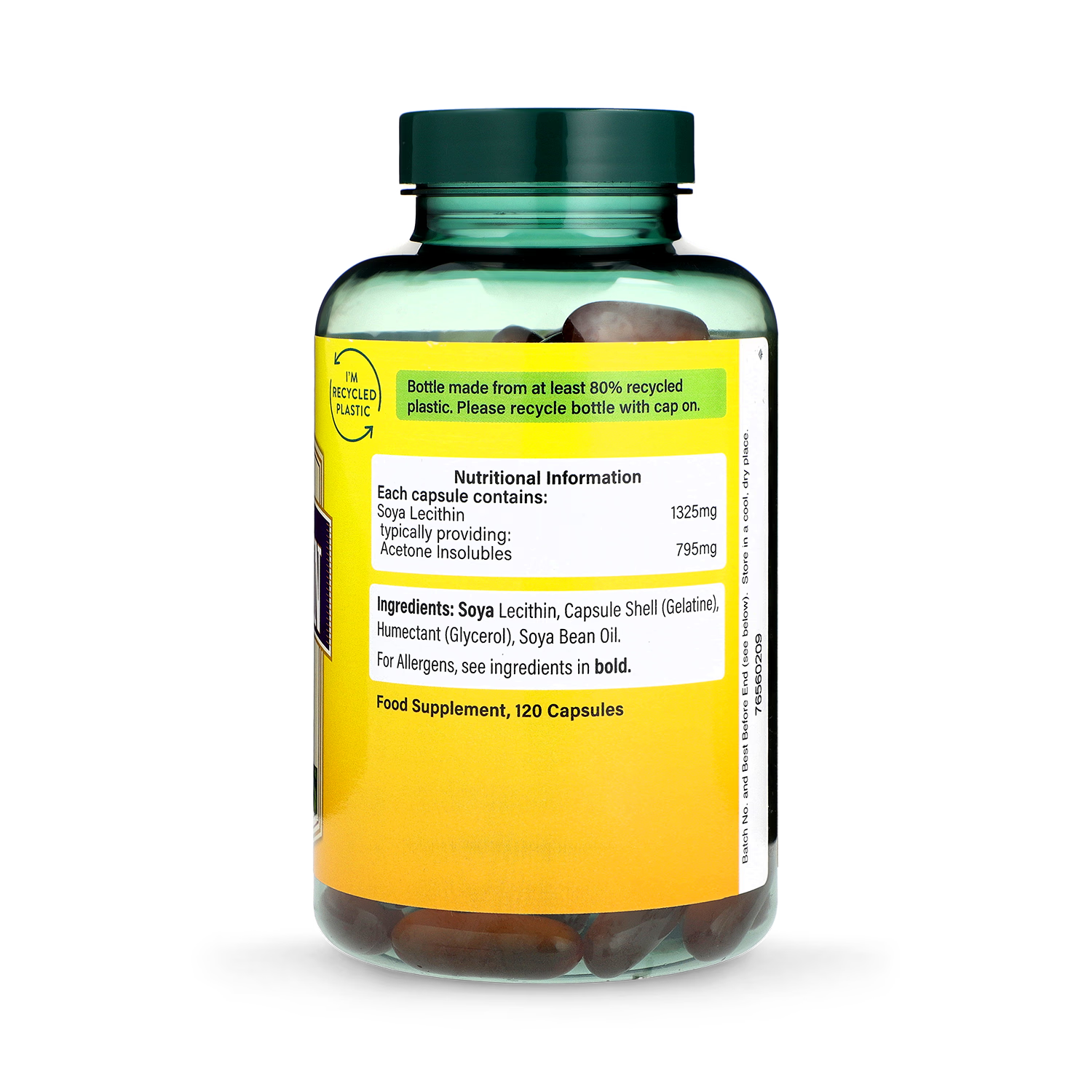 Holland Barrett Mega Soya Lecithin Fat Emulsifier 120 Capsules 1325mg