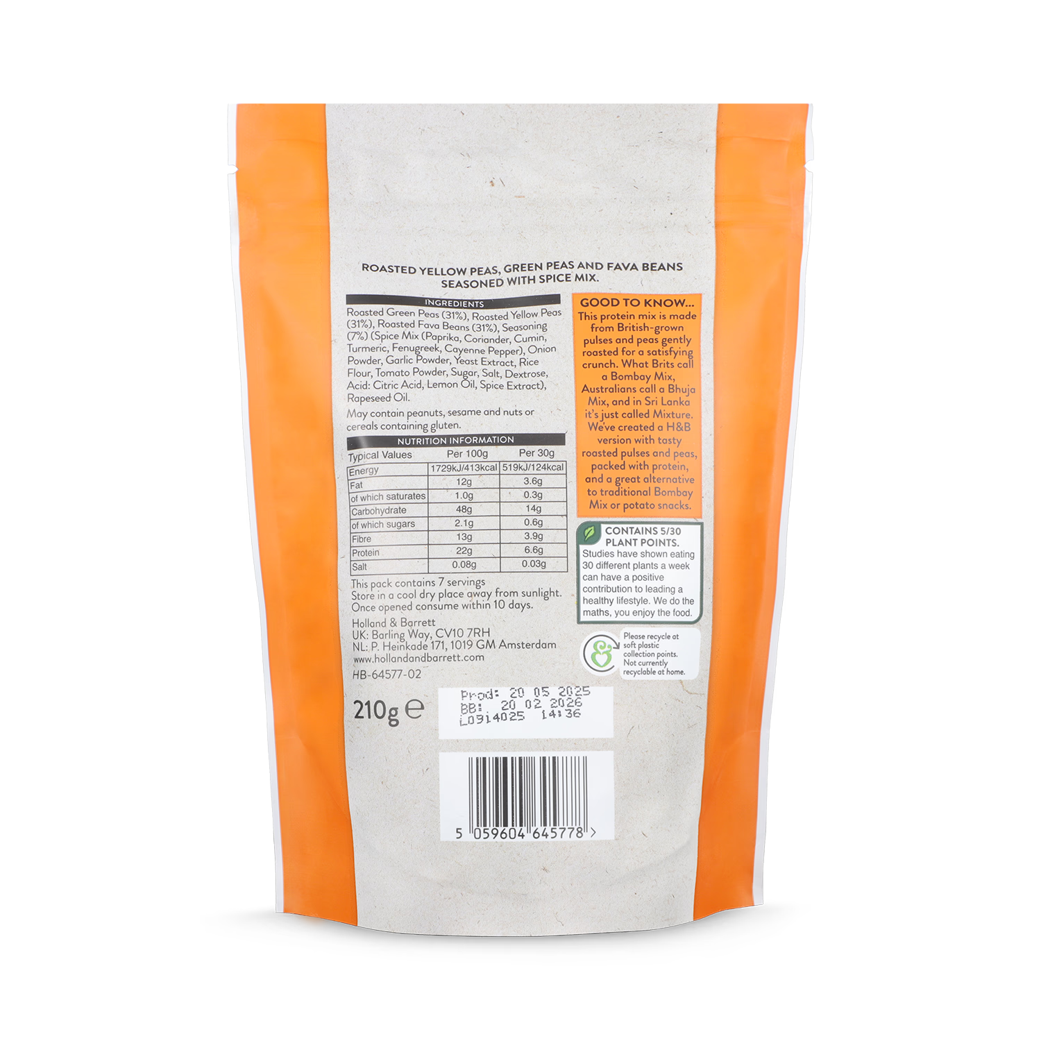Holland Barrett Bombay Protein Mix 210g