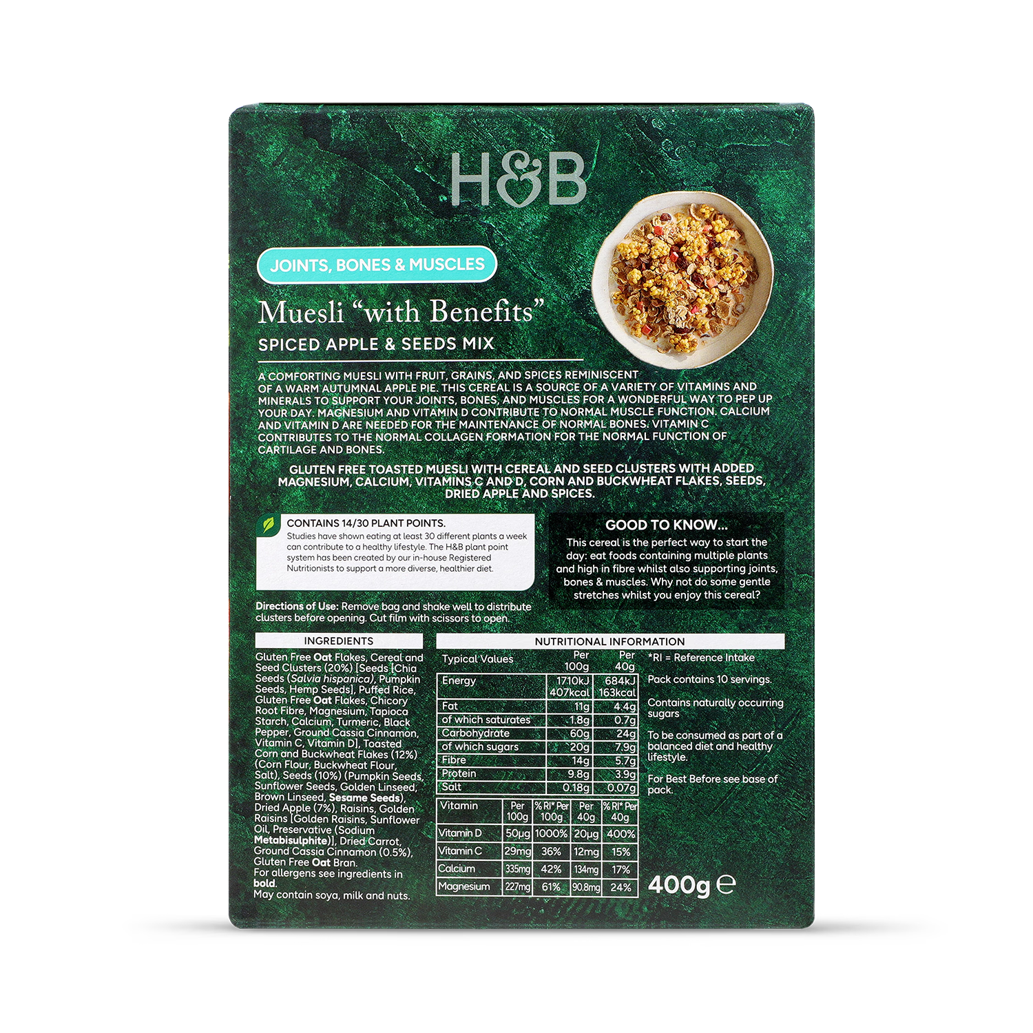 Holland Barrett Joints Bones Muscles Muesli 400g