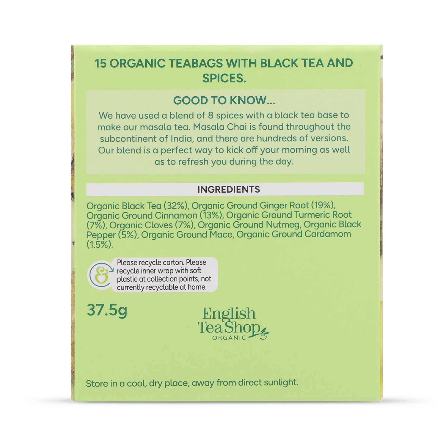 Holland Barrett Masala Chai 15 Tea Bags
