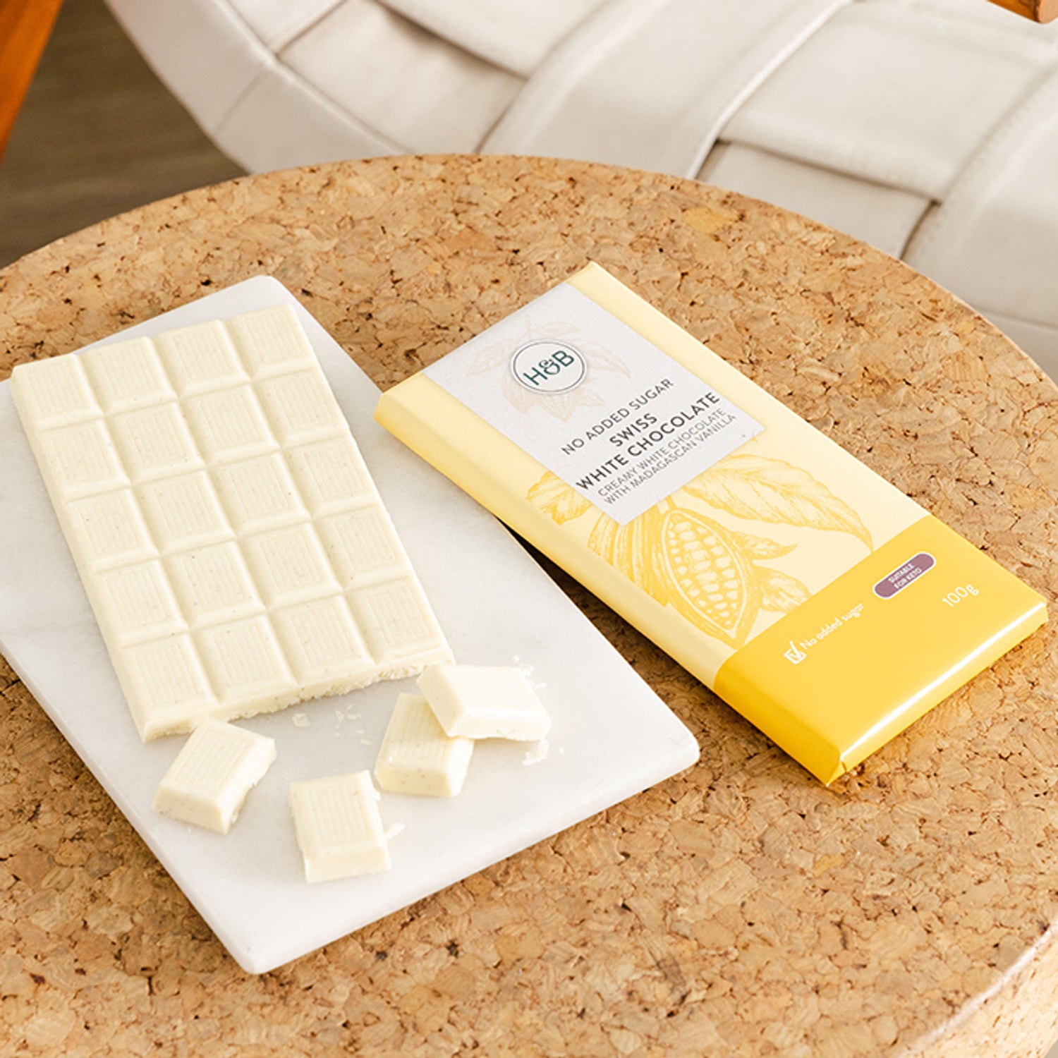 Holland Barrett Swiss White Chocolate 100g