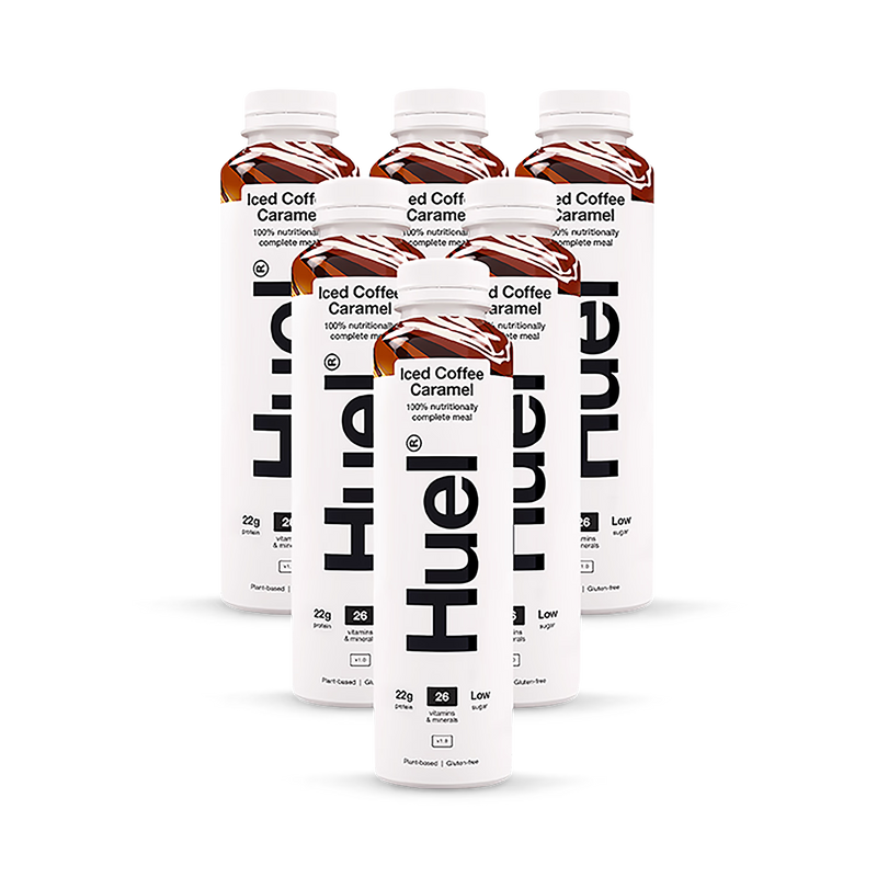 Huel 100 Nutritionally Complete Meal Iced Coffee Caramel 6 x 500ml