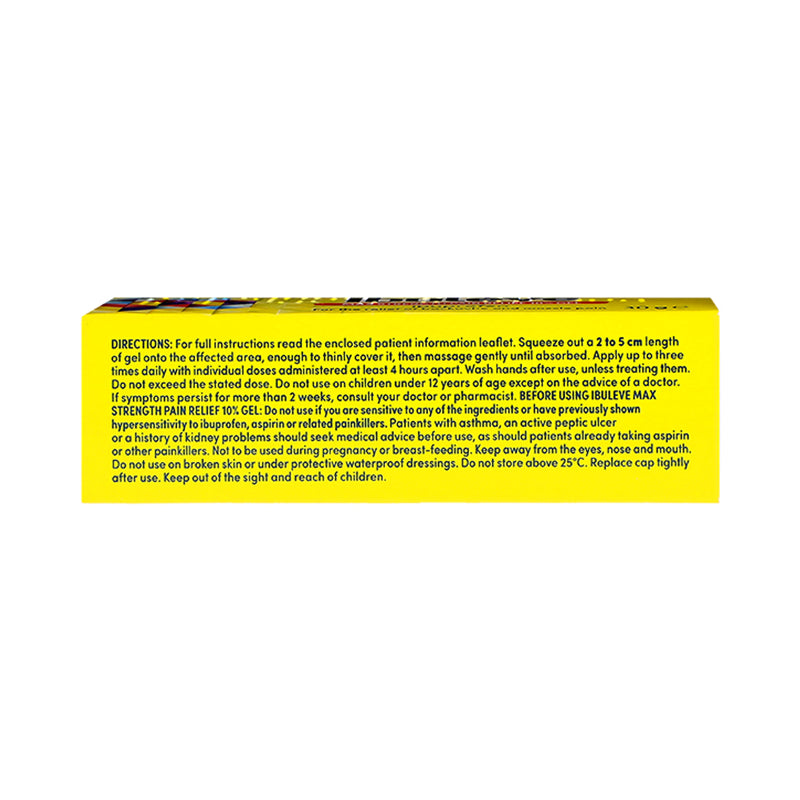 Ibuleve Max Strength Pain Relief 10 Gel 30g