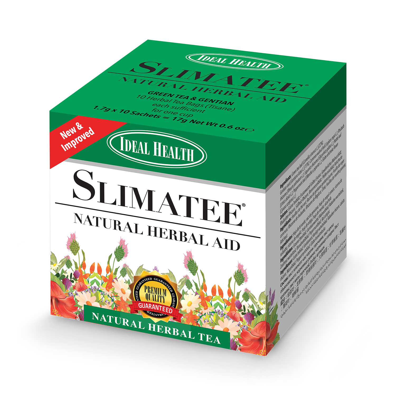 Ideal Health Slimatee Green Tea Gentian 10 Tea Bags
