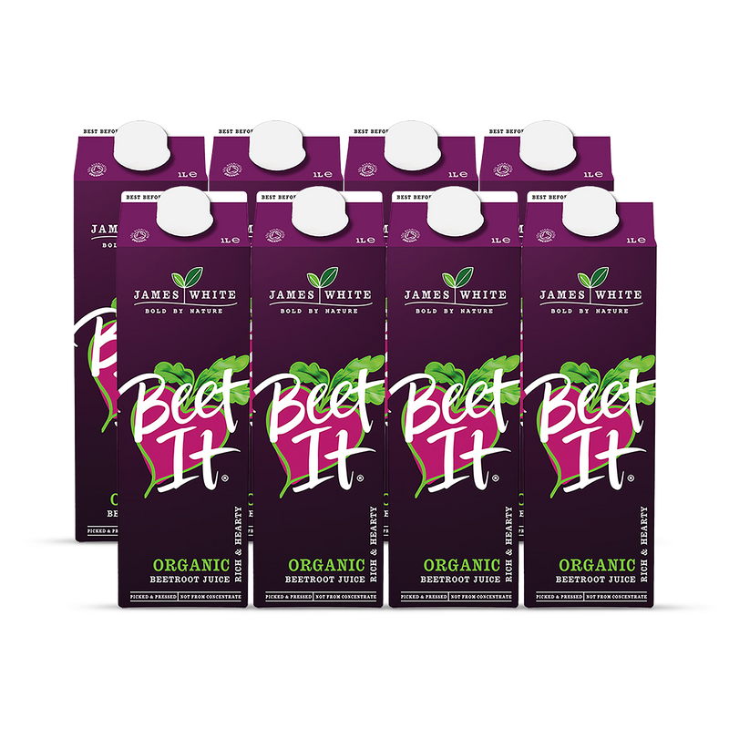 James White Drinks Beet It Organic Beetroot Juice 8x 1L