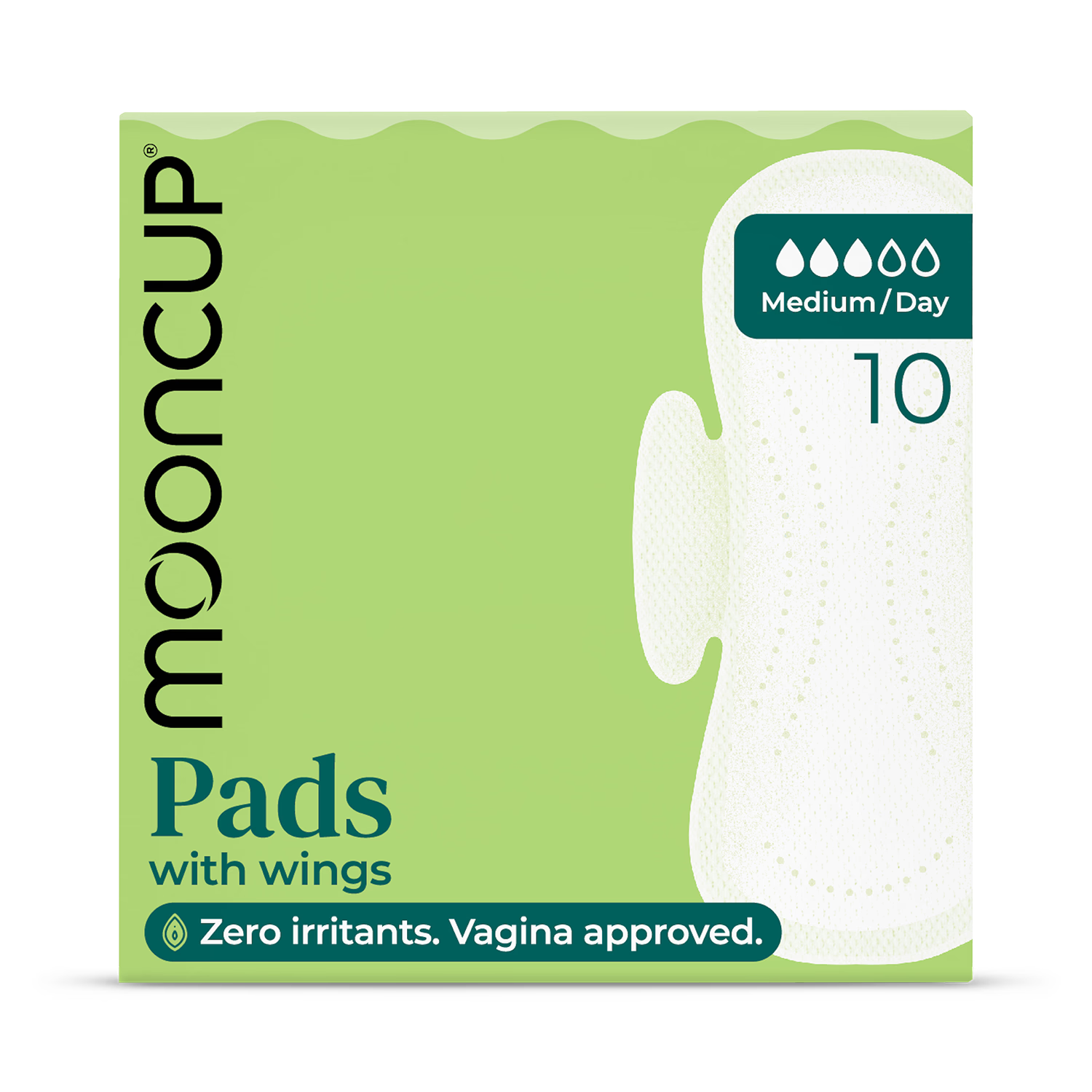 Mooncup Medium Day Pads with Wings 10 Pack