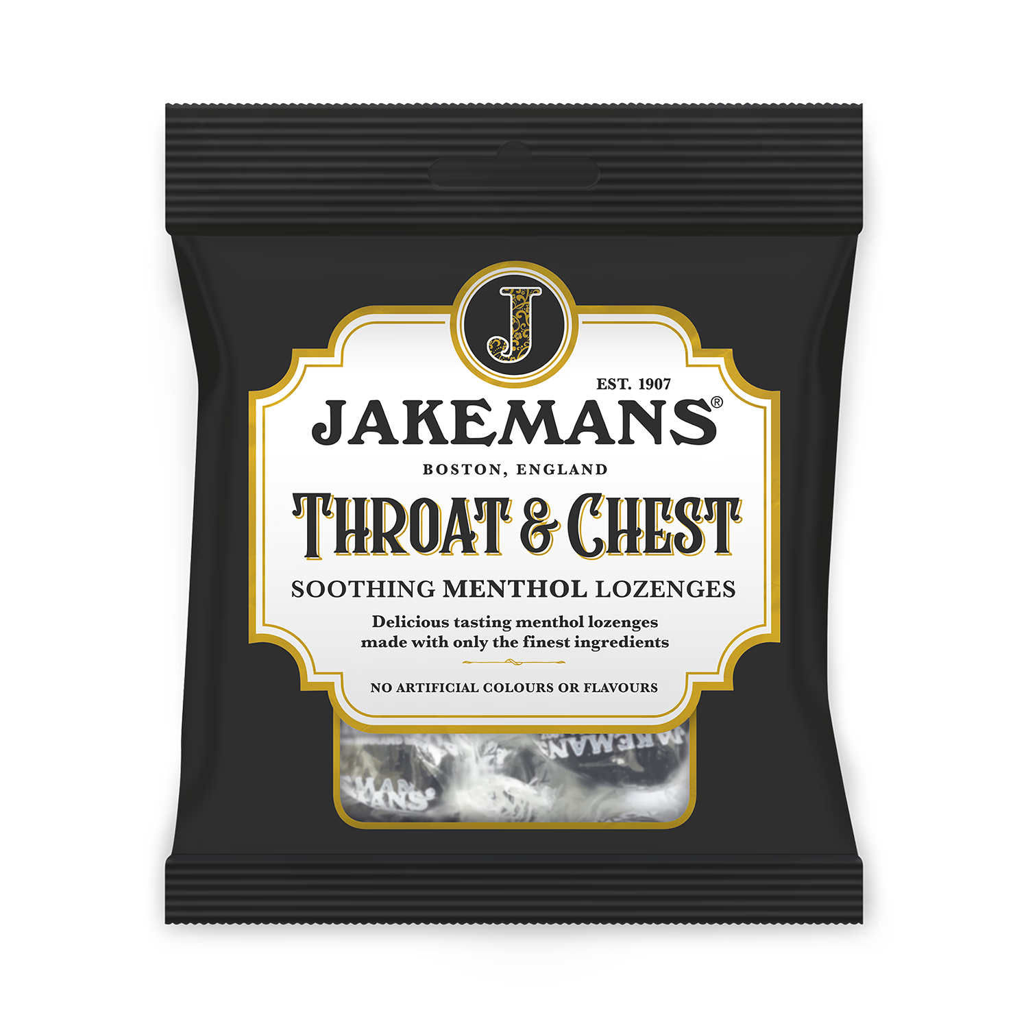 Jakemans Original Throat Chest Soothing Menthol Sweets 73g Bag