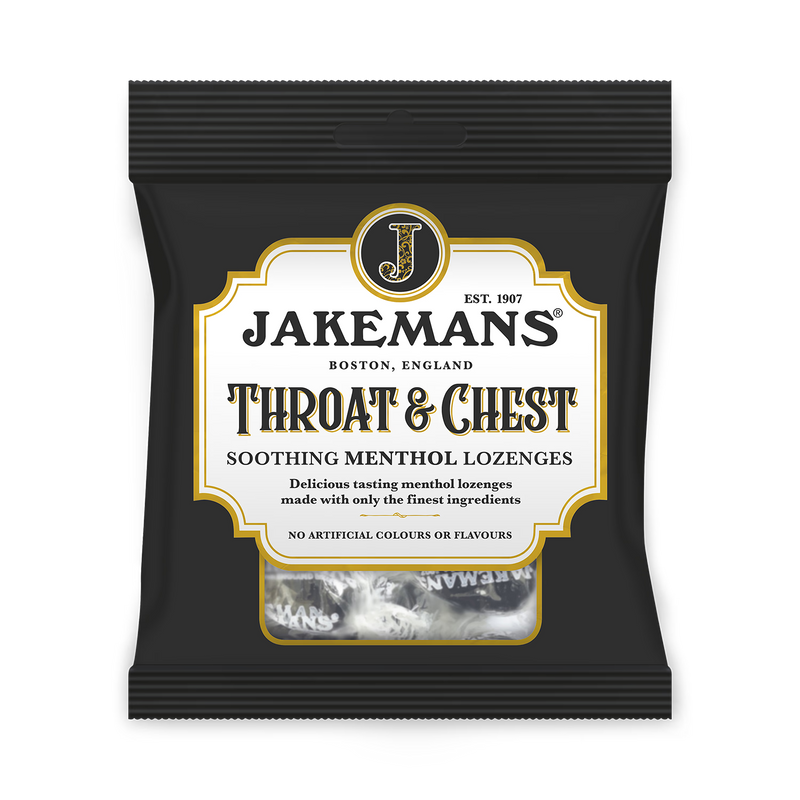 Jakemans Original Throat Chest Soothing Menthol Sweets 73g Bag