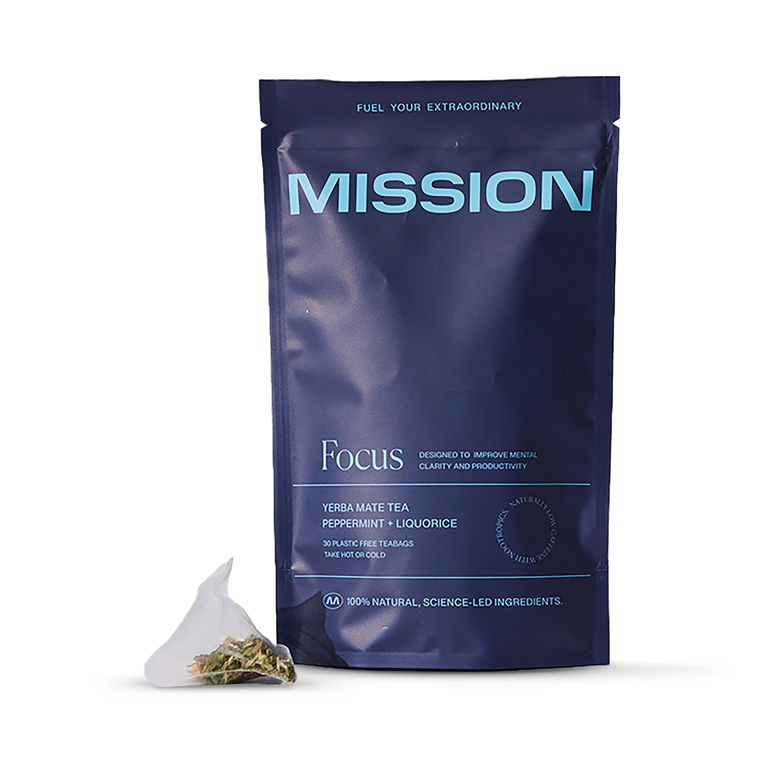 Mission Focus Yerba Mate Tea Peppermint Liquorice 30 Tea Bags