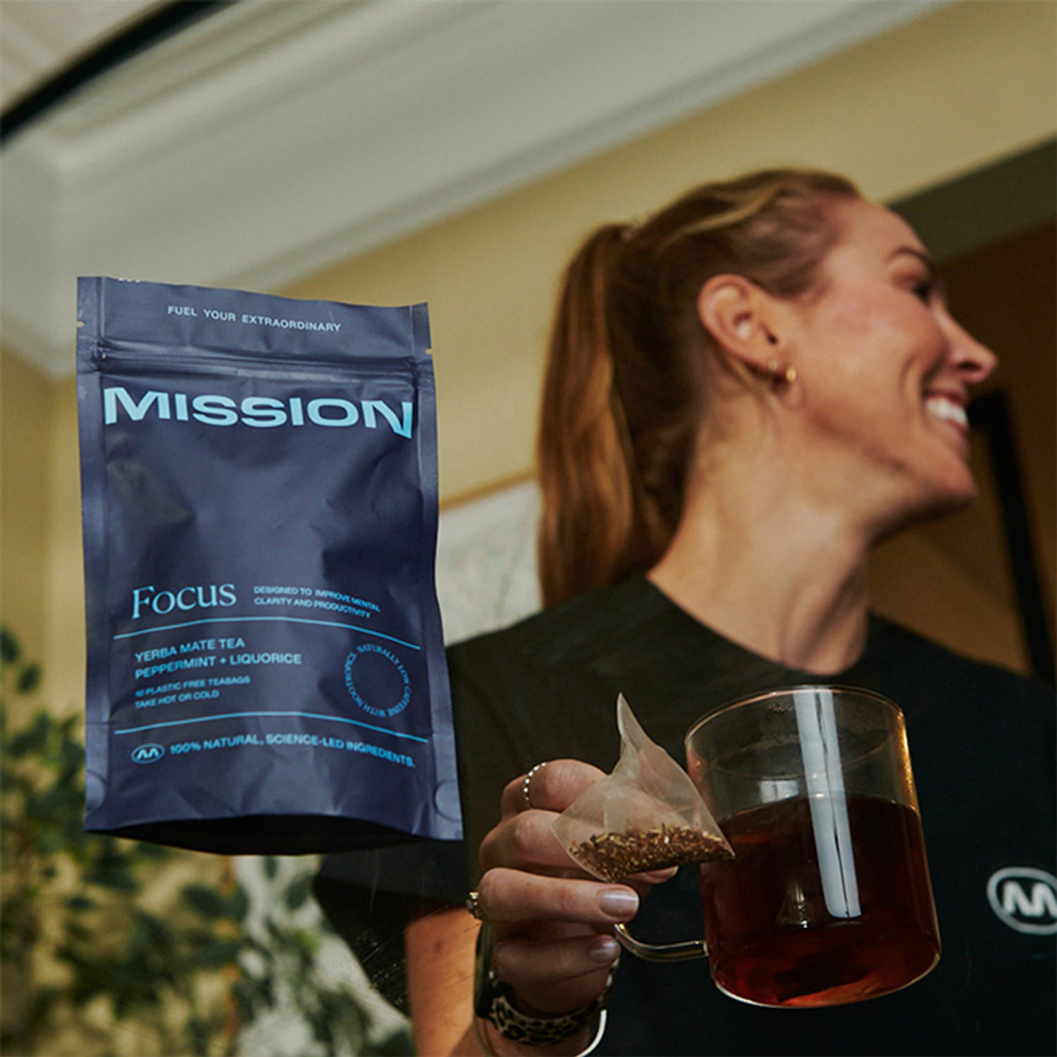 Mission Focus Yerba Mate Tea Peppermint Liquorice 30 Tea Bags