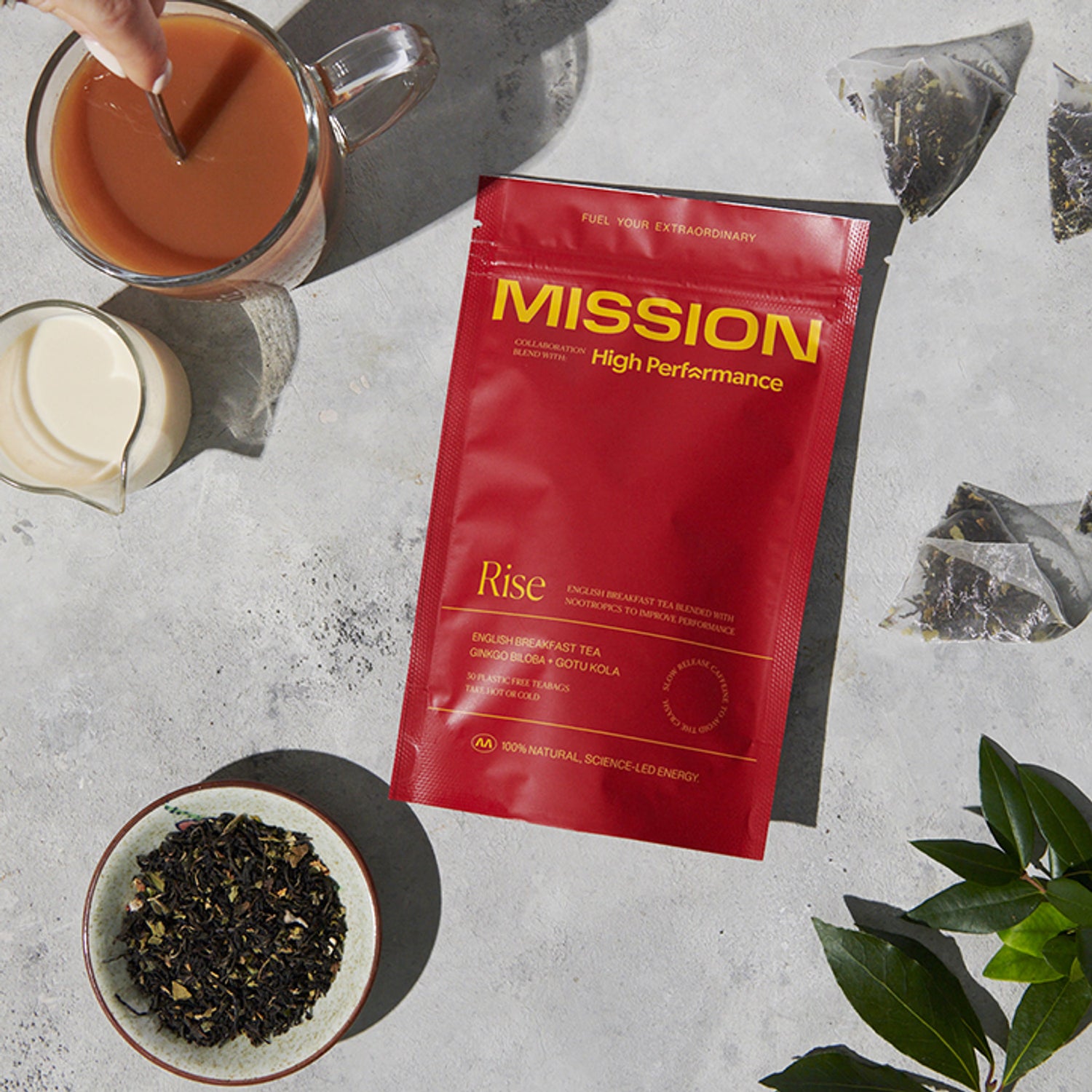 Sustained Energy English Breakfast Tea with Ginkgo Biloba and Gotu Kola 30 Tea Bags