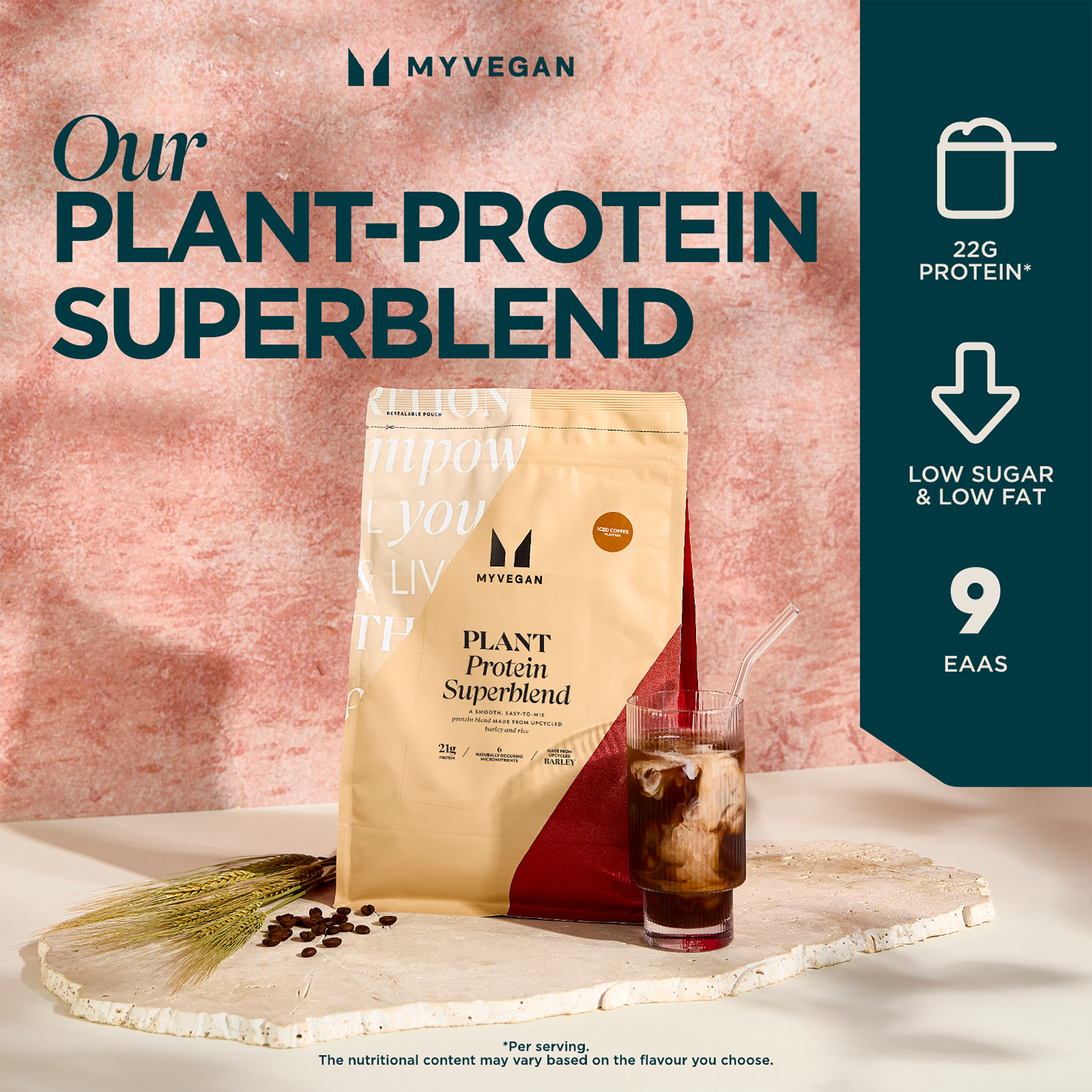 Myvegan Plant Protein Superblend Iced Coffee 560g