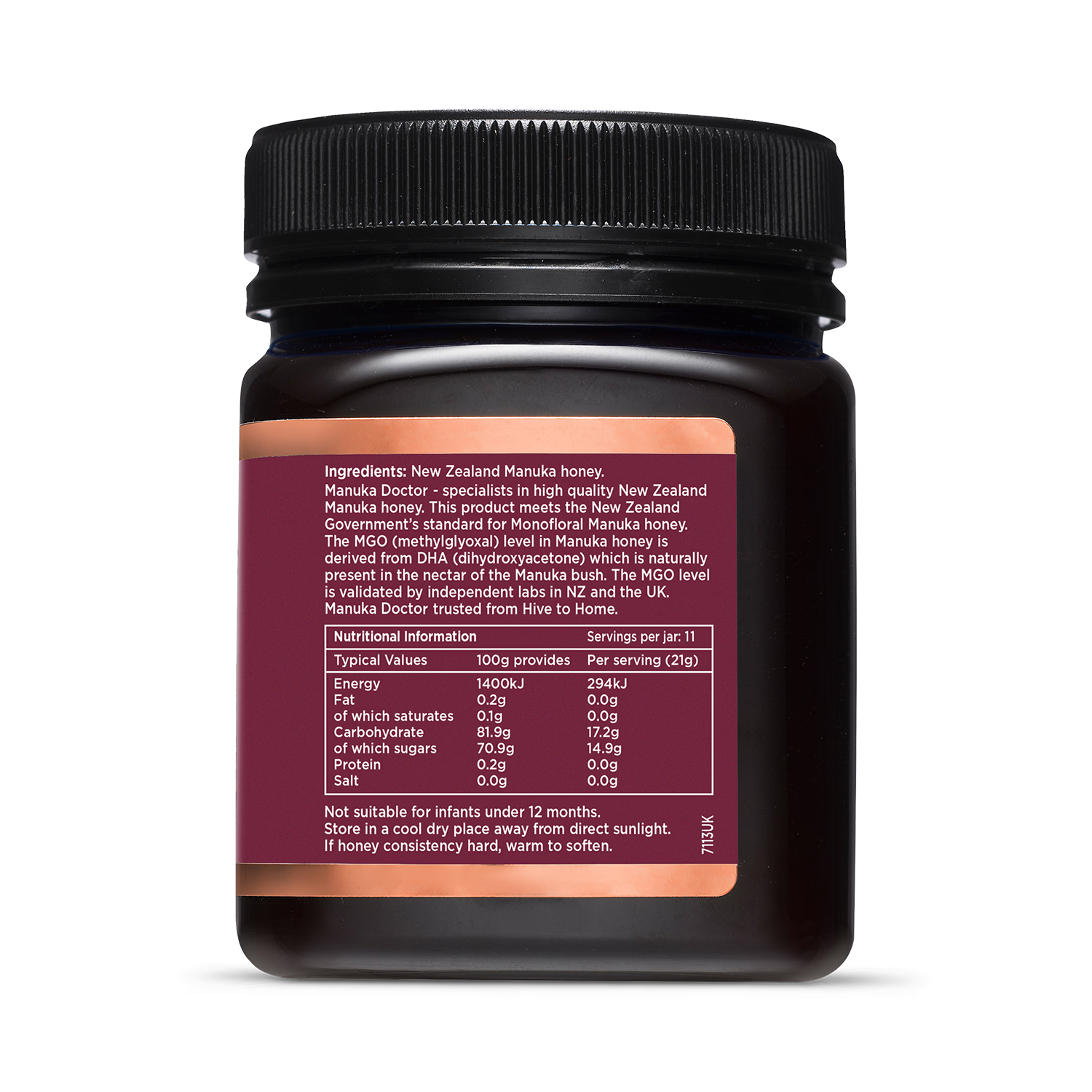Manuka Doctor Manuka Honey 1200 MGO 250g