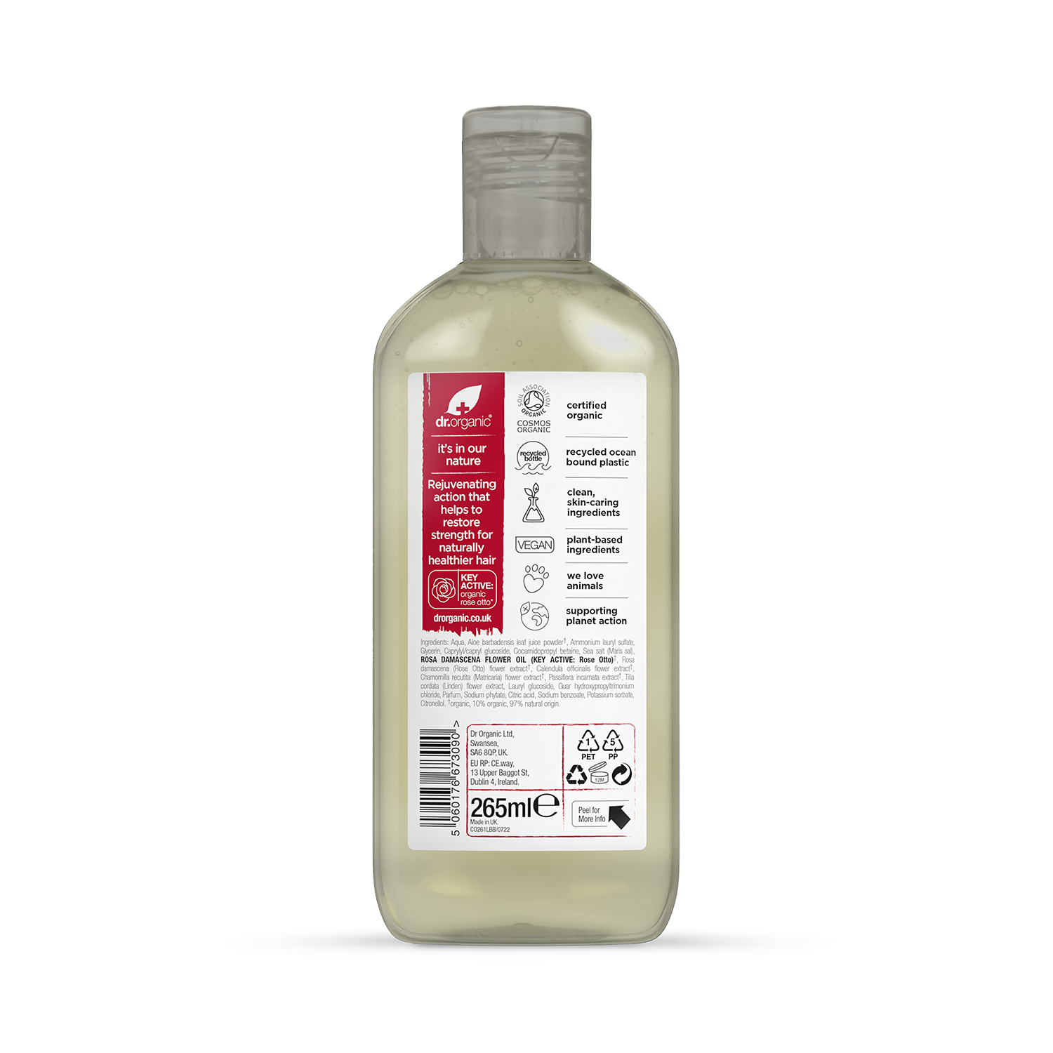 Dr Organic Rose Otto Shampoo 265ml