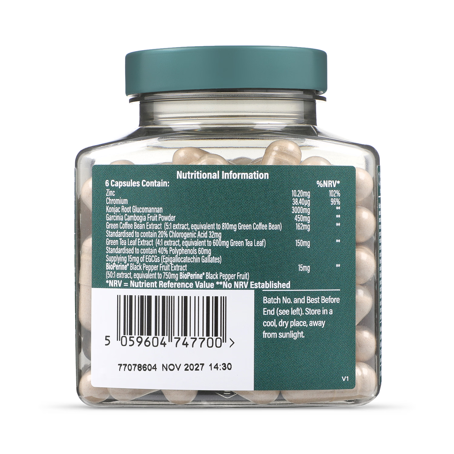 Holland Barrett Glucomannan 500mg 60 Capsules