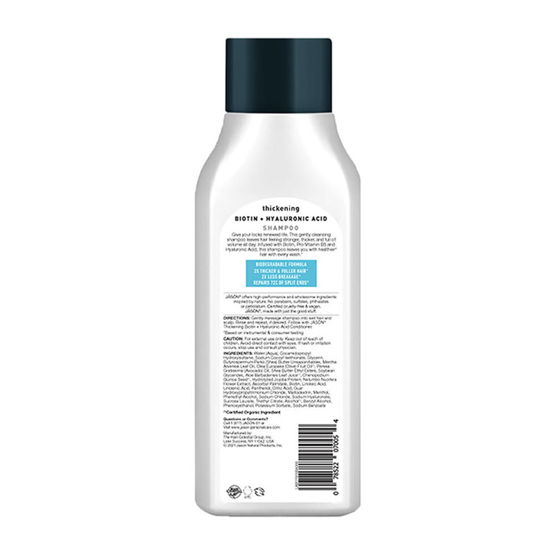 Jason Thickening Biotin Hyaluronic Acid Shampoo 473ml