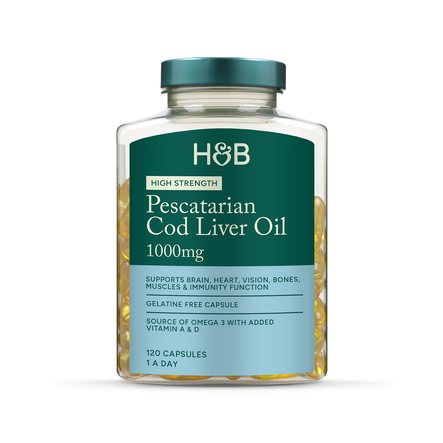 Holland Barrett Pure Cod Liver Oil 1000mg 120 Capsules