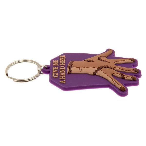 PVC Keyring with Wednesday Hand Design, 6cm x 5cm