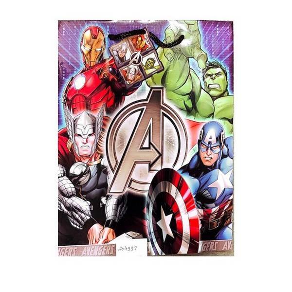 Avengers Action Pose Gift Bag with Carry Handles and Gift Tag