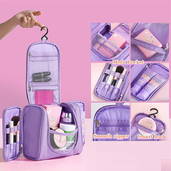 Rose Water Scented Bath and Body Gift Set with Travel Accessories