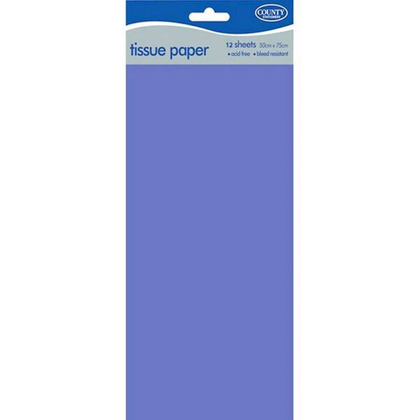 Coloured Tissue Paper Sheets 50x75cm (12 Pack)