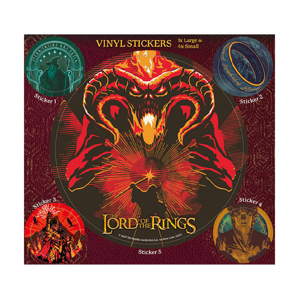 Lord of the Rings Characters Vinyl Stickers - Pack of 5