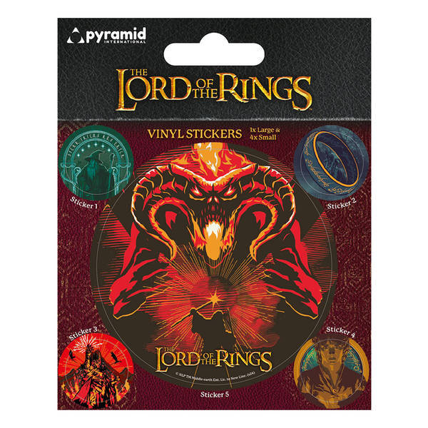 Lord of the Rings Characters Vinyl Stickers - Pack of 5