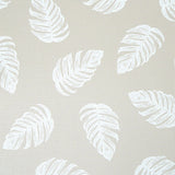 Oval Baby Changing Mat with Palm Bay Leaf Print in Greige
