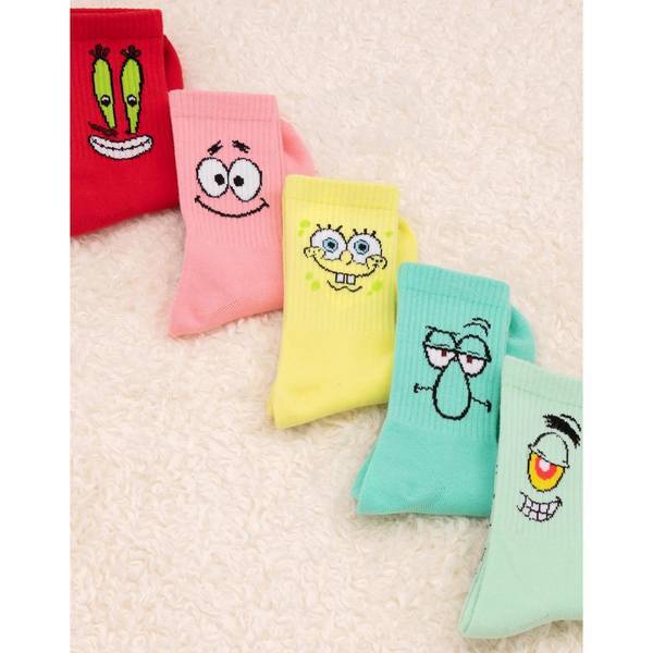 Adult SpongeBob SquarePants Socks, Pack of 5