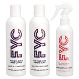 Moisturizing Leave-In Conditioner and Detangle Spray Bundle for Curly Hair, 3 x 250ml