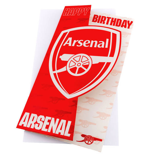 Crest Design Birthday Card with Repeat Print and Text, FSC Certified, Recyclable, 22cm x 12cm
