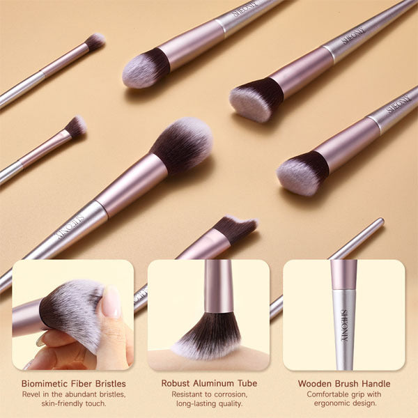 18-Piece Professional Makeup Brush Set with Storage Accessories