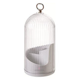 Rotating Cosmetic Brush Holder with Transparent Dust Cover