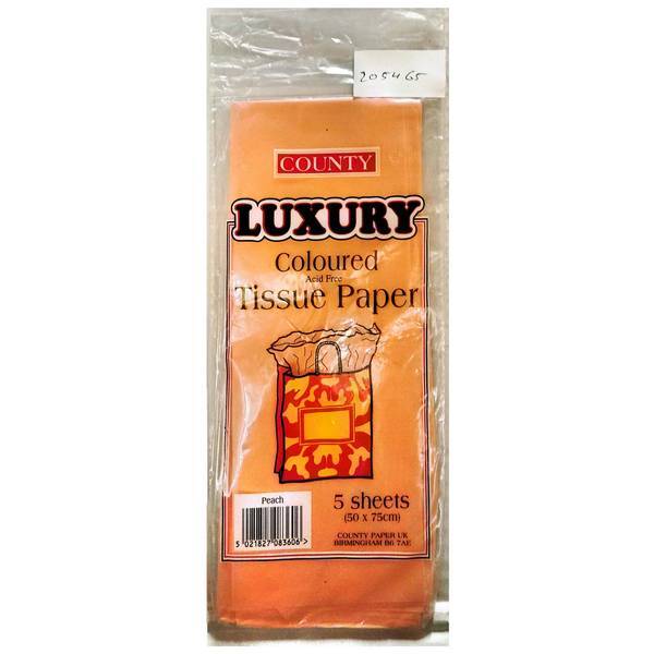 Plain Tissue Paper Pack, Non-Acidic, 75cm x 50cm (Pack of 5)