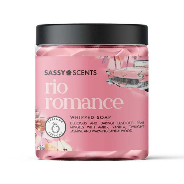 Whipped Soap with Pear and Amber Scent 115g for Body Wash and Shaving