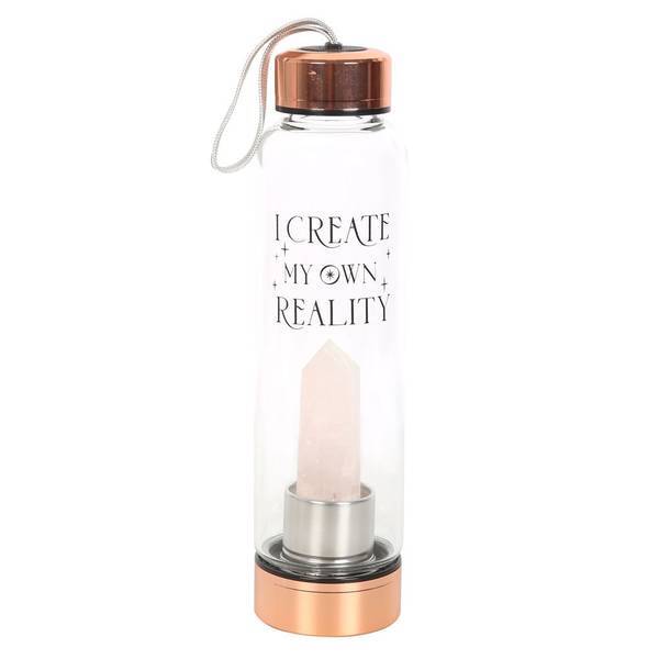 Glass Rose Quartz Water Bottle 511ml